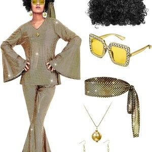 Gold Disco Costume Set